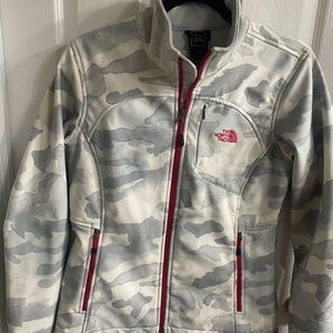 The North Face Women's Camouflage Jacket - Gray and Red